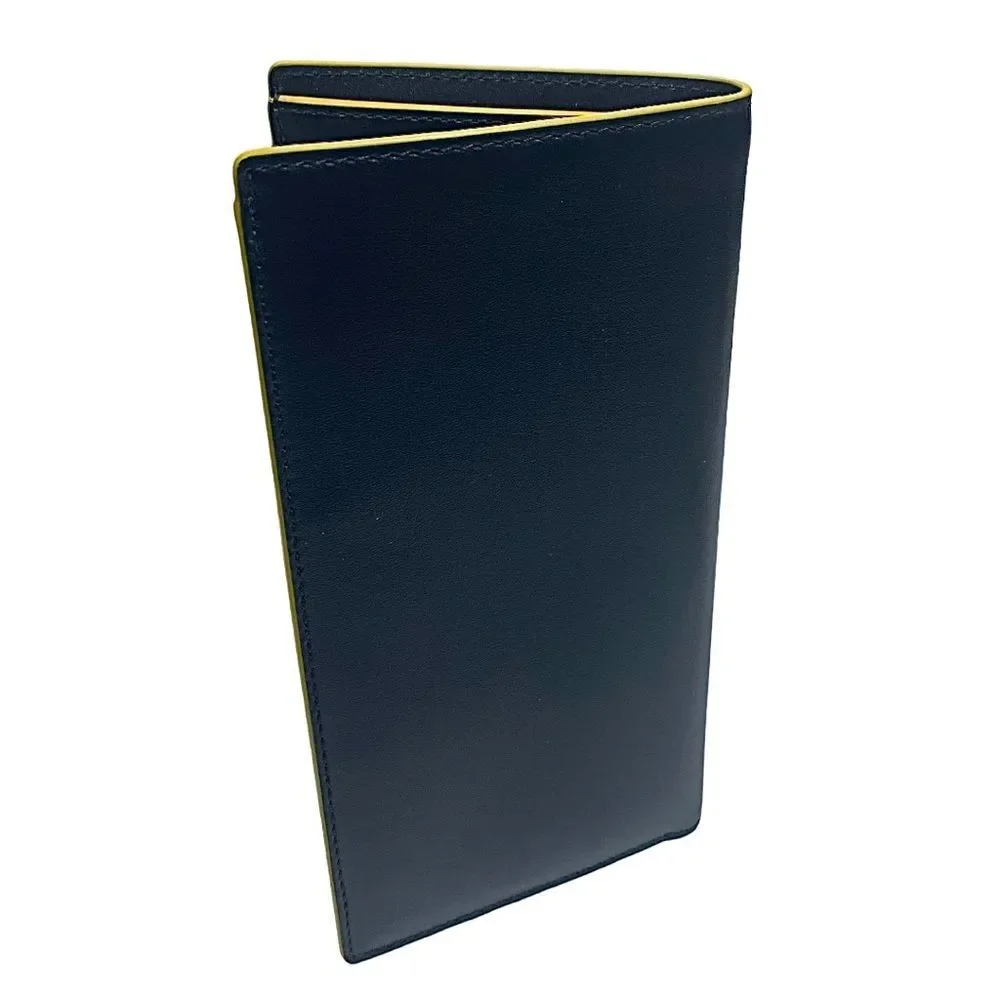 Coach Black Leather Passport Card Wallet Men’s Travel Organizer – Slim Design